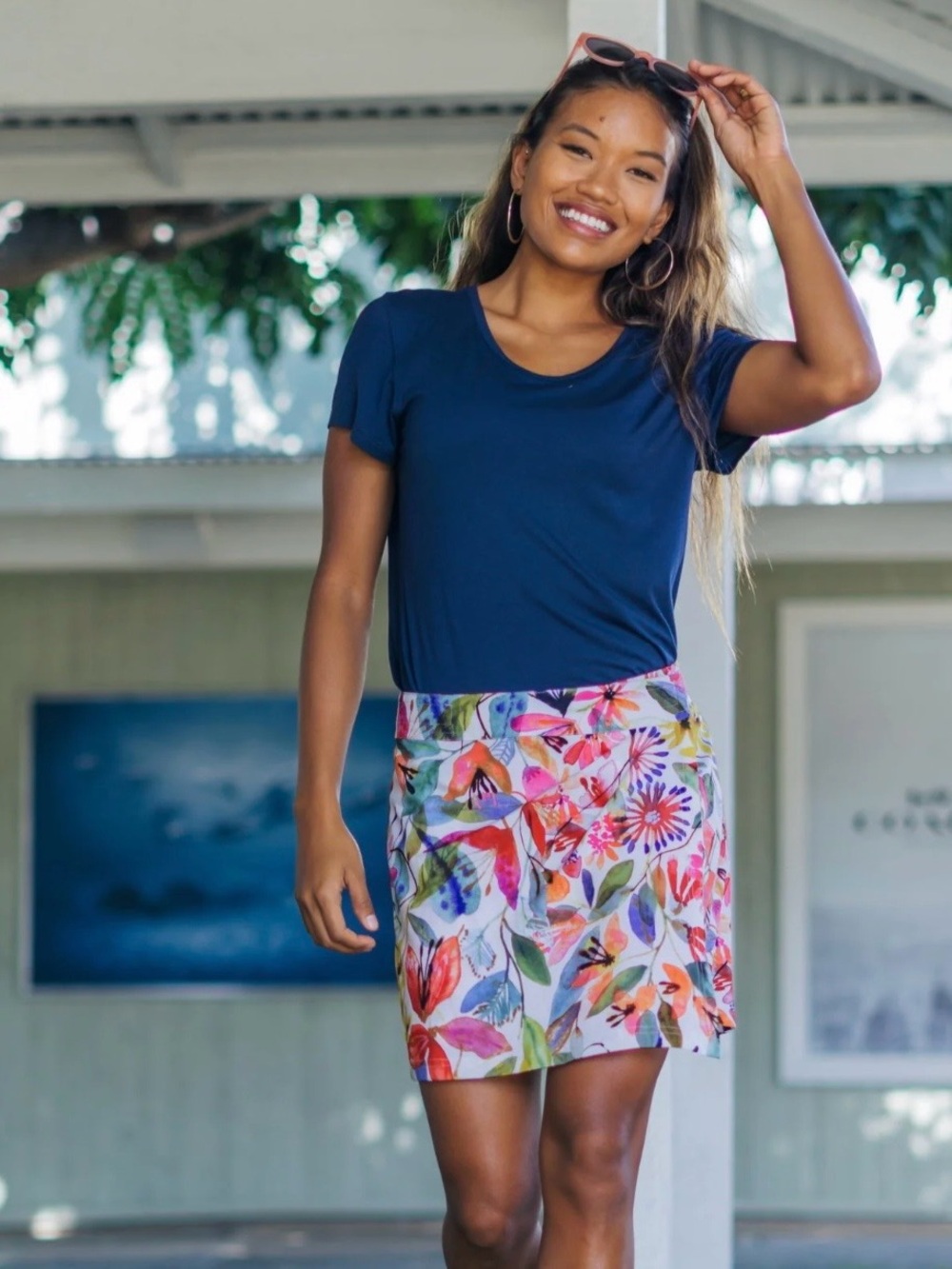 Rip Skirt Hawaii wildflower watercolor Floral Print Women’s wrap Skirt
